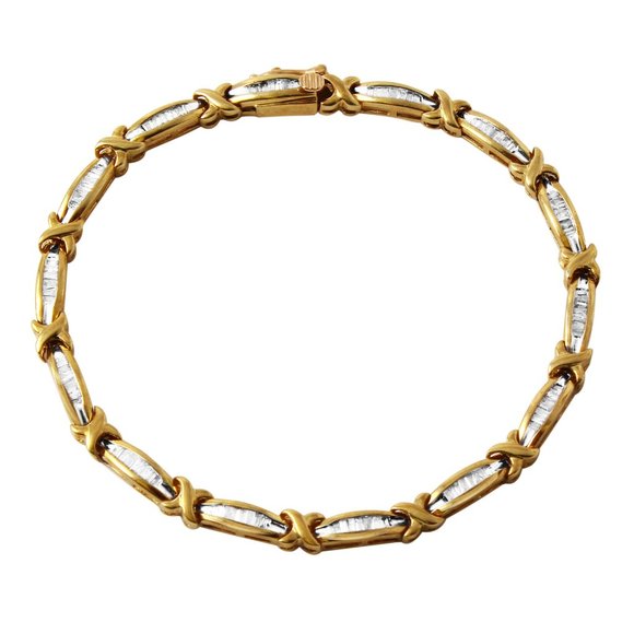 Jewelry - 10KT Yellow Gold 0.42ctw Diamond Tennis Bracelet Length 7.25